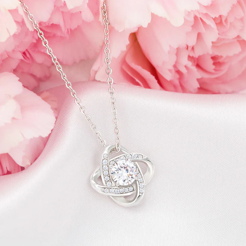 "To my Daughter" Forever Love Knot Necklace