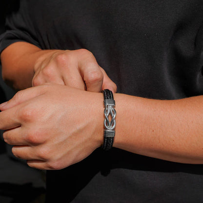 "To my Son" Infinity Knot Bracelet With Engraved Name