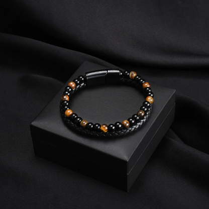 "To my Son" Tiger Eye Guardian Protection Bracelet