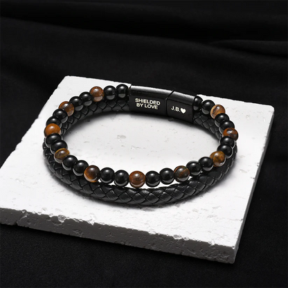"To my Son" Tiger Eye Protection Bracelet
