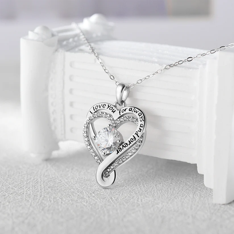 "To My Wife" Forever & Always Heart Necklace