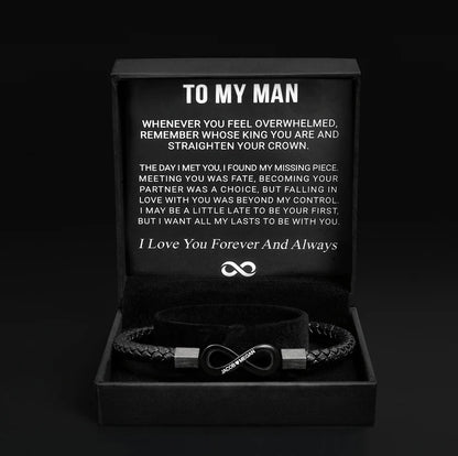 "To My Man" - Infinity Personalized Bracelet