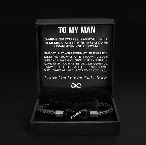 "To My Man" - Infinity Personalized Bracelet
